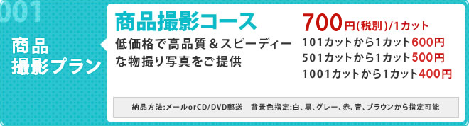 商品撮影プラン
